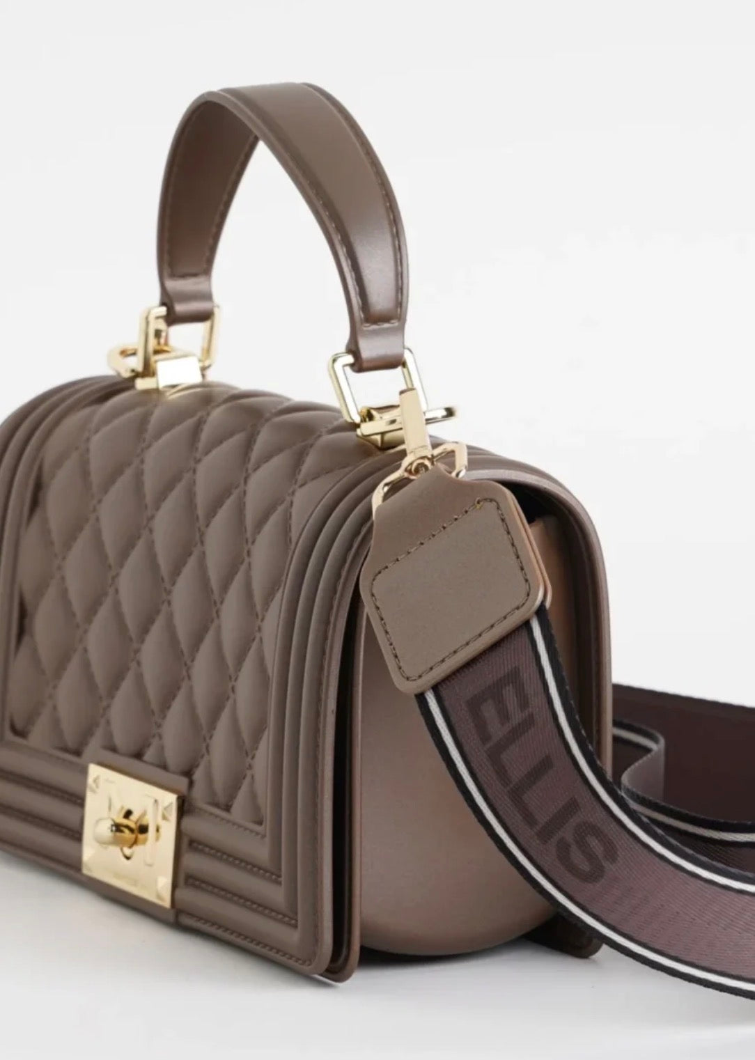 Borsa MARC ELLIS -FLAT SQUARE M- marrone/oro