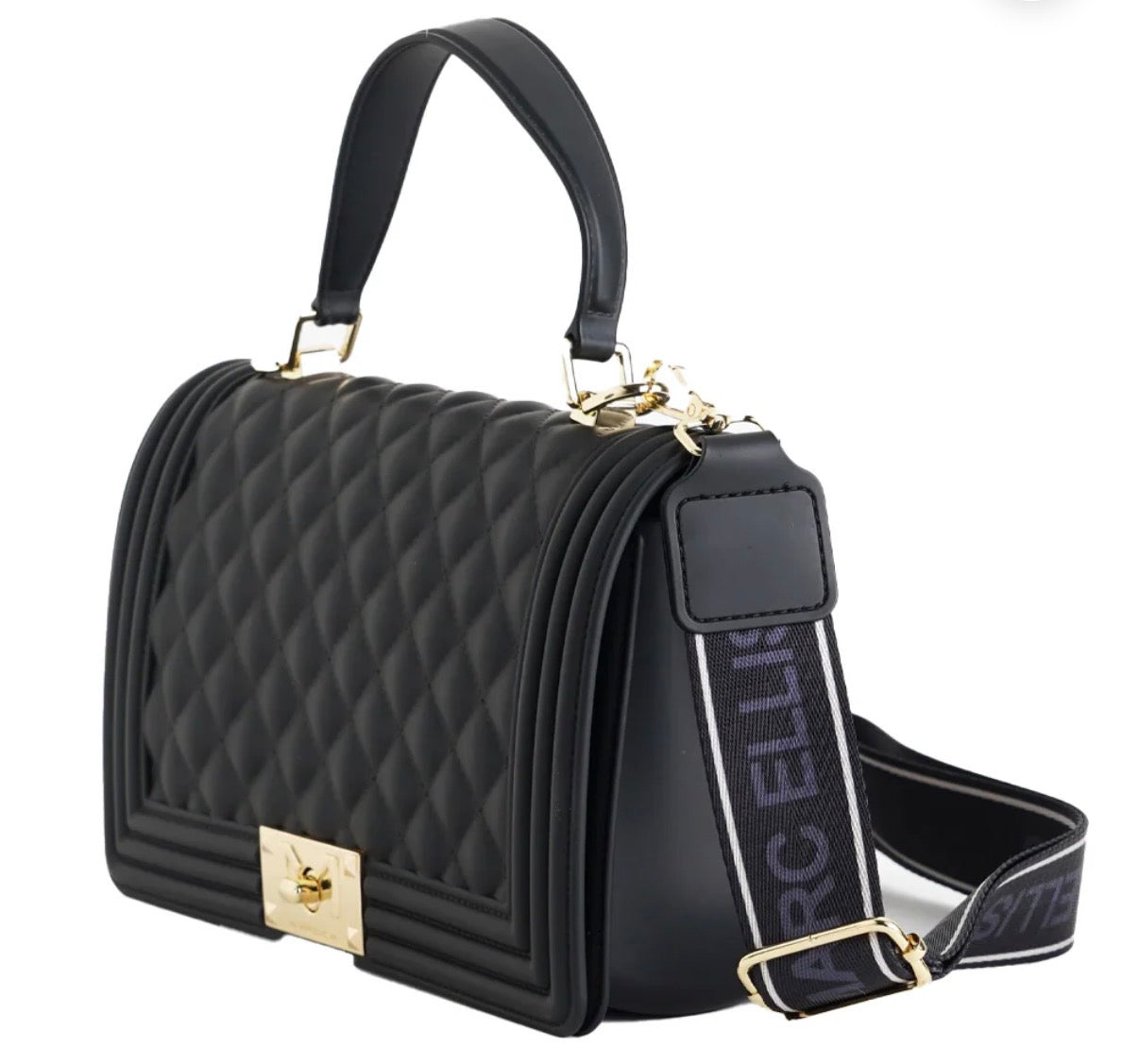 Borsa MARC ELLIS -FRAT SQUARE M- nero/oro