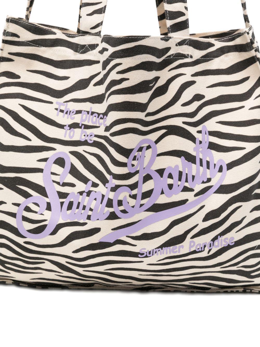 Borsa SAINT BARTH -CANVAS ZEBRA-