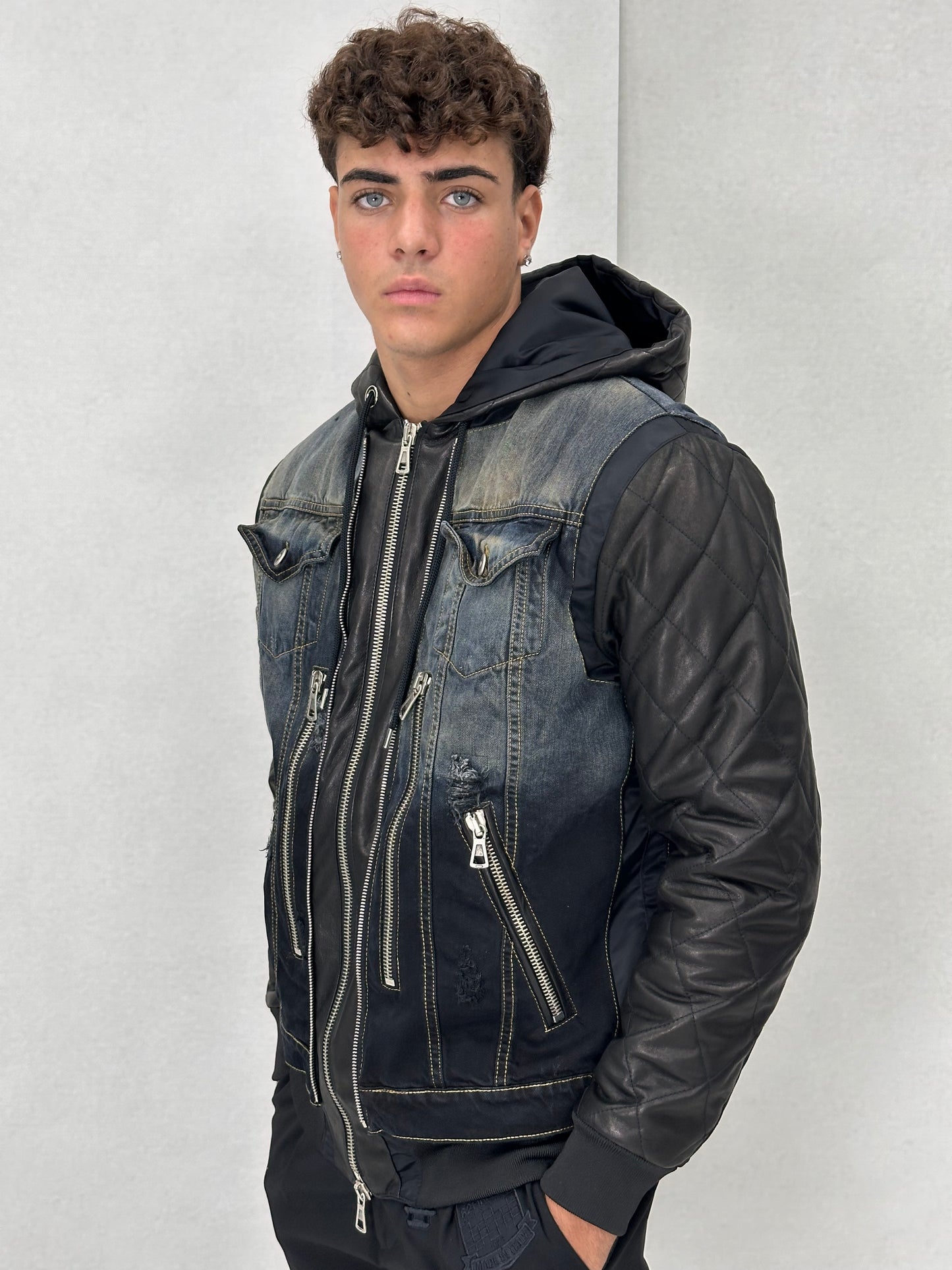 Giubbotto pelle LEATHER JACKET -JEANS/PELLE-