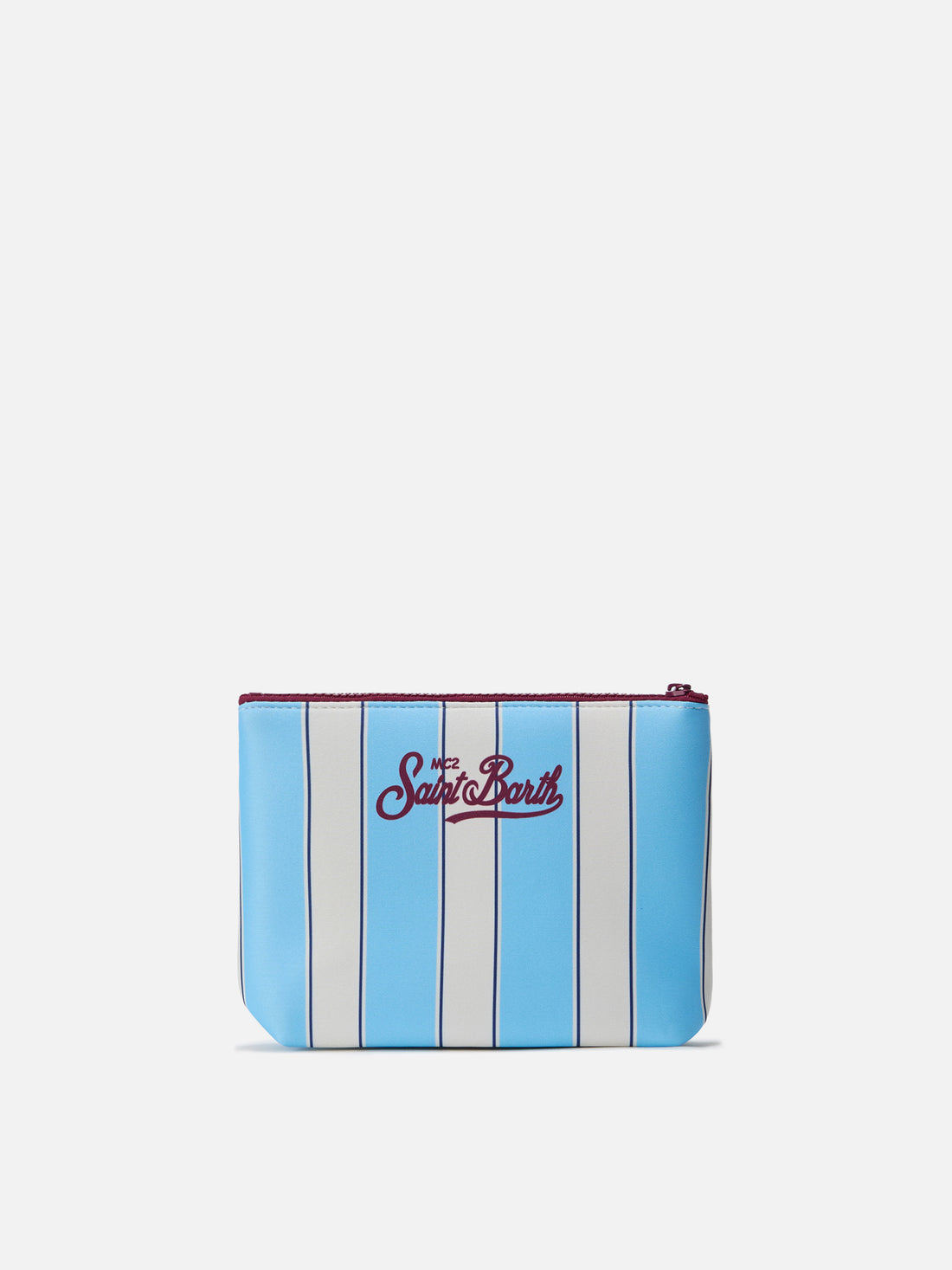 Pochette SAINT BARTH -ALINE RIGATA- azzurro