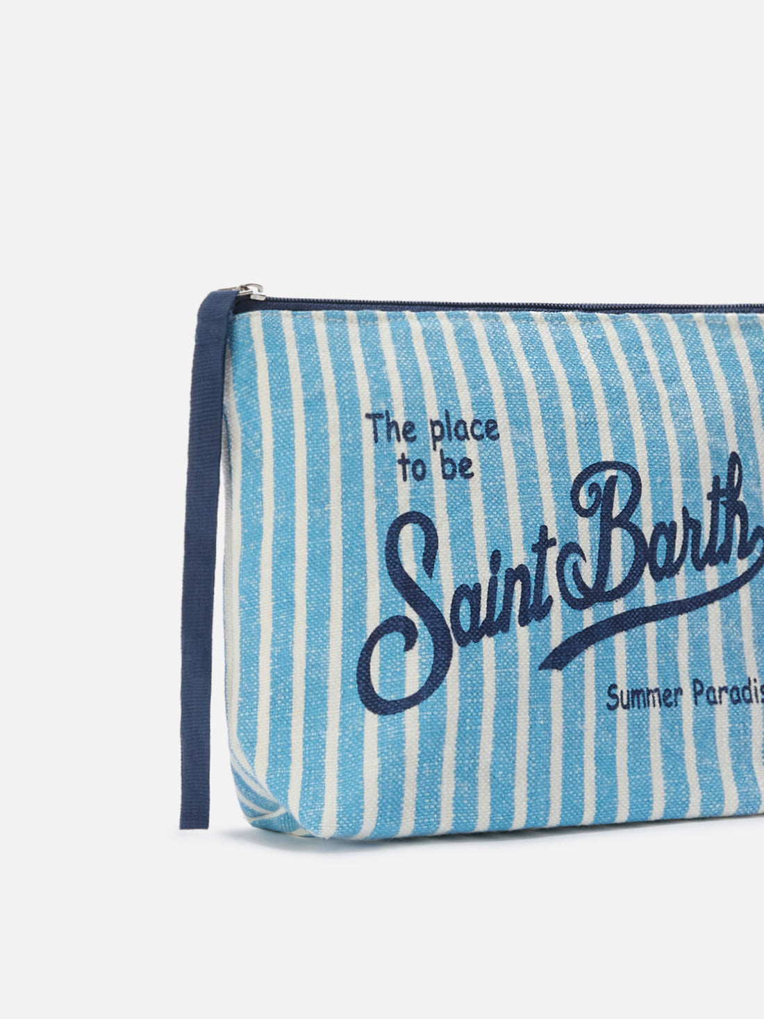 Pochette SAINT BARTH -ALINE LINO- bianca/azzurra