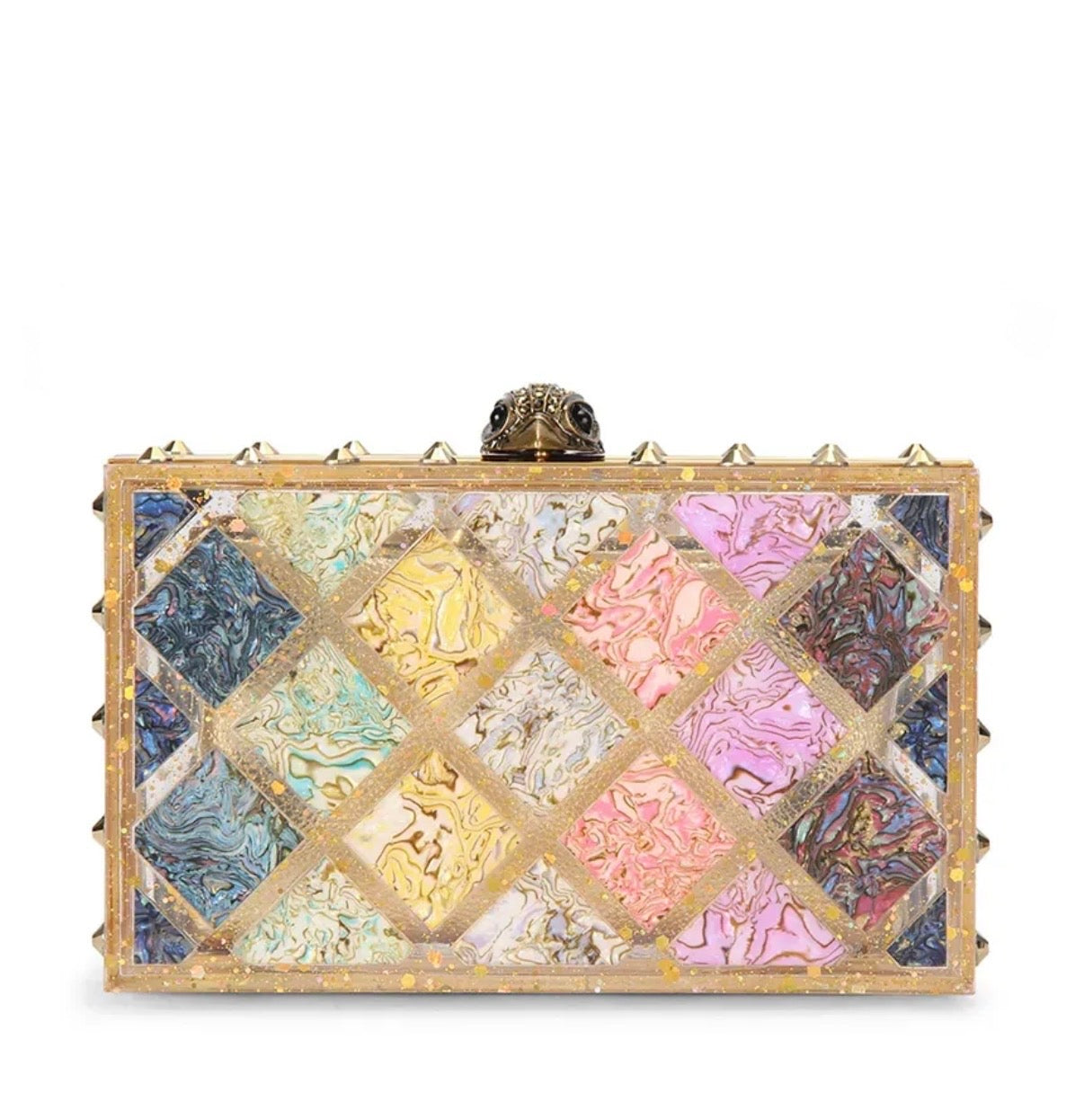 Borsa KURT GEIGER -OTHER CRYSTAL QUILT BOX CLUTCH-