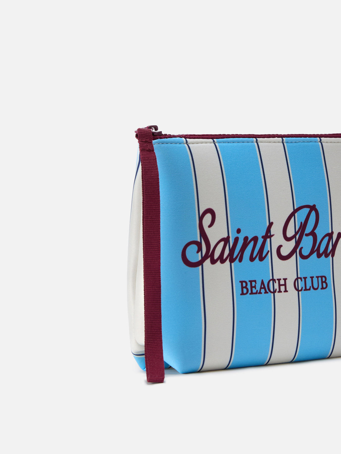 Pochette SAINT BARTH -ALINE RIGATA- azzurro