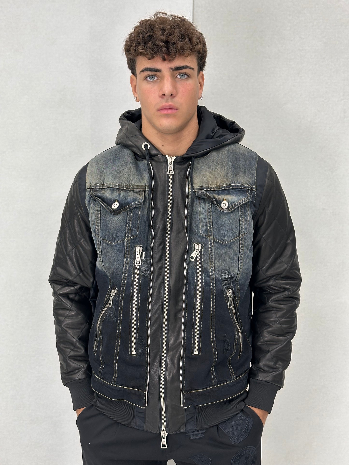 Giubbotto pelle LEATHER JACKET -JEANS/PELLE-