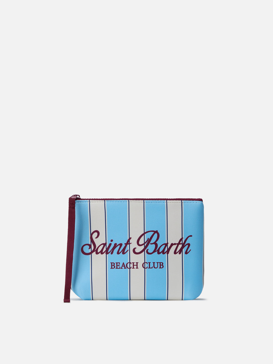 Pochette SAINT BARTH -ALINE RIGATA- azzurro