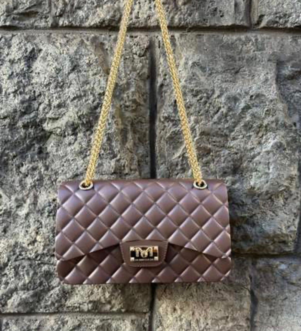 Borsa MARC ELLIS -FLAT FALCON M- marrone/oro