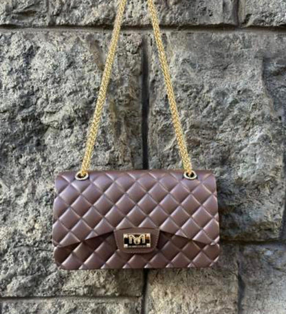 Borsa MARC ELLIS -FLAT FALCON M- marrone/oro