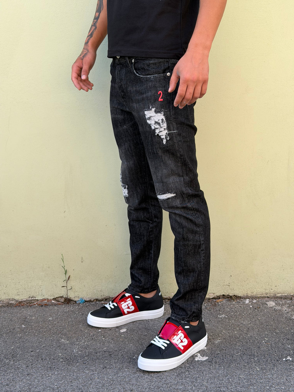 Jeans nero G2 FIRENZE -SNAKE-