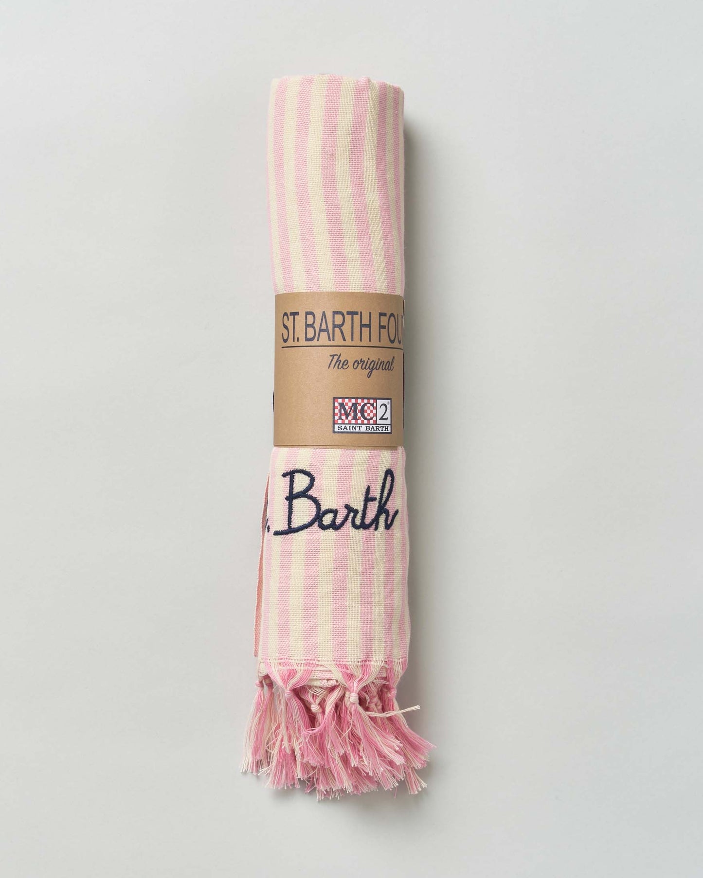 Telo mare SAINT BARTH -FOUTHAS 1-bianco/rosa