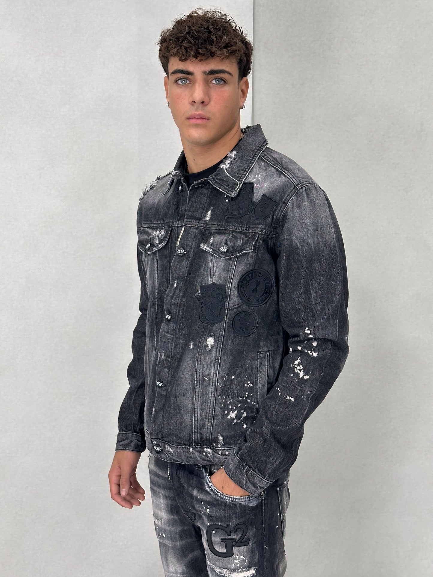 Giacca jeans G2 FIRENZE -DARKHOLE-