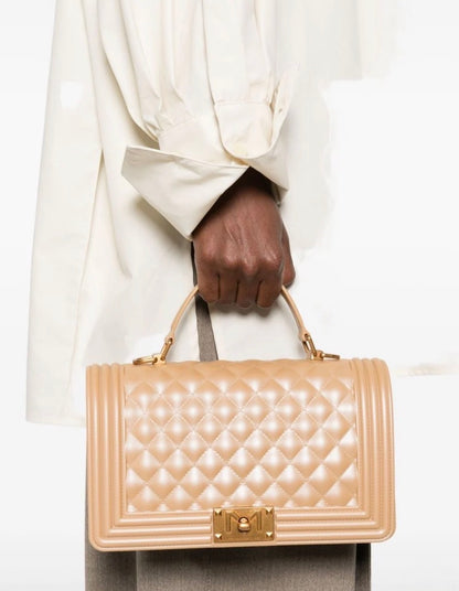 Borsa MARC ELLIS - FLAT SQUARE M- beige/oro