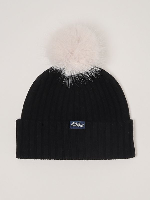 Cappello in lana SAINT BARTH -WENGEN PONPON-