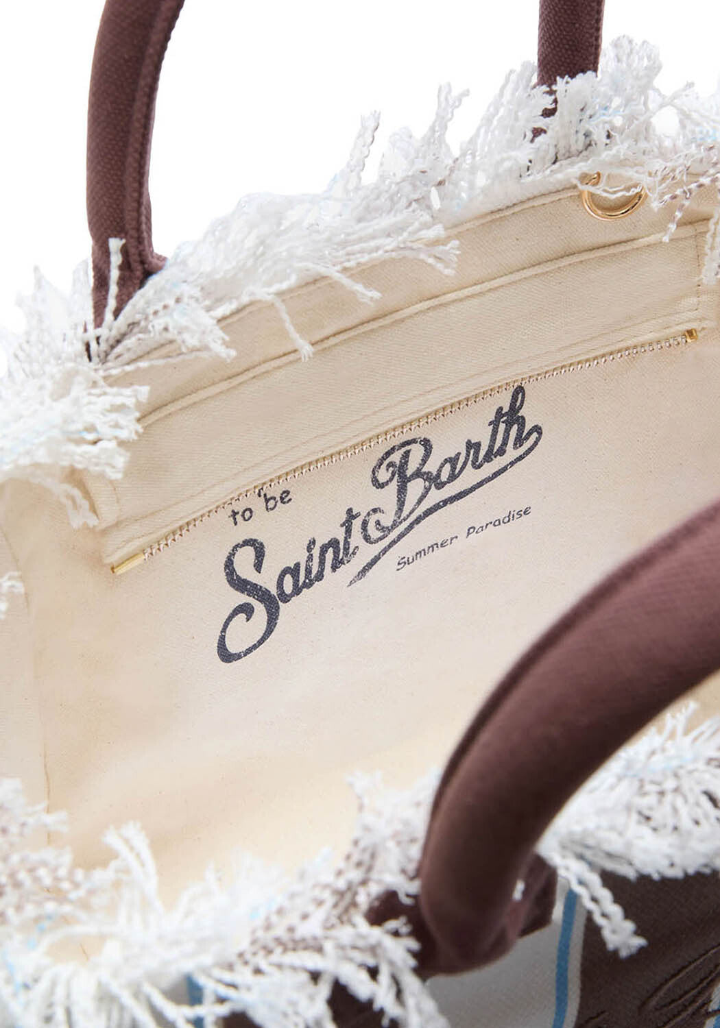 Borsa SAINT BARTH - COLETTE- marrone/celeste