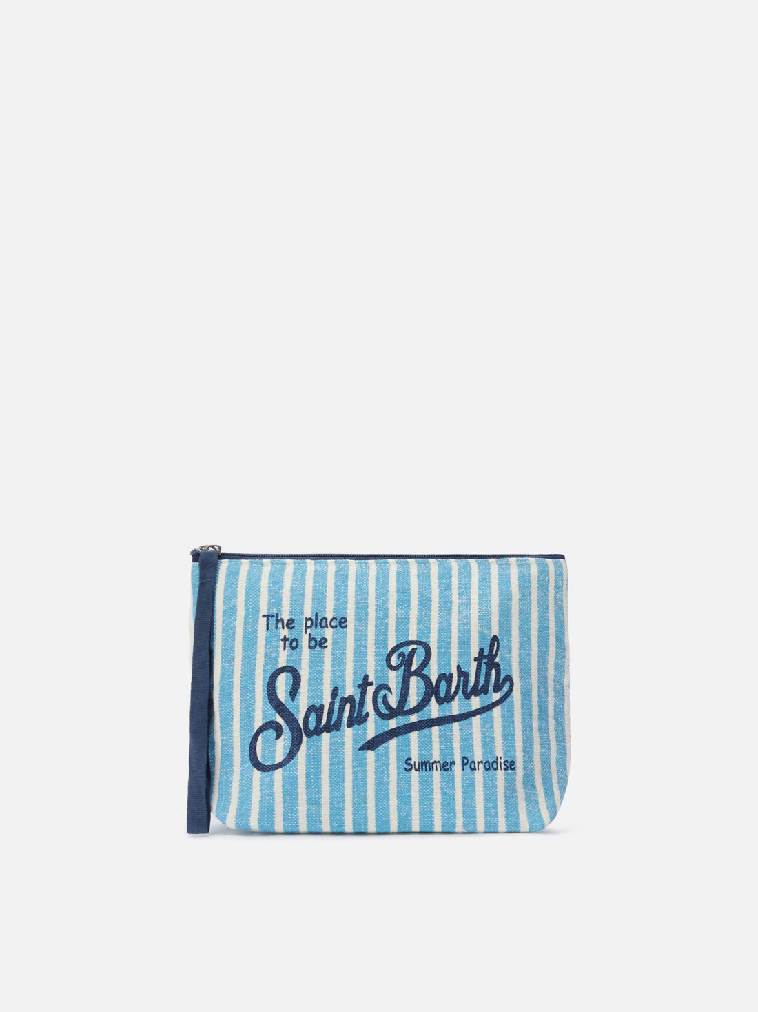 Pochette SAINT BARTH -ALINE LINO- bianca/azzurra