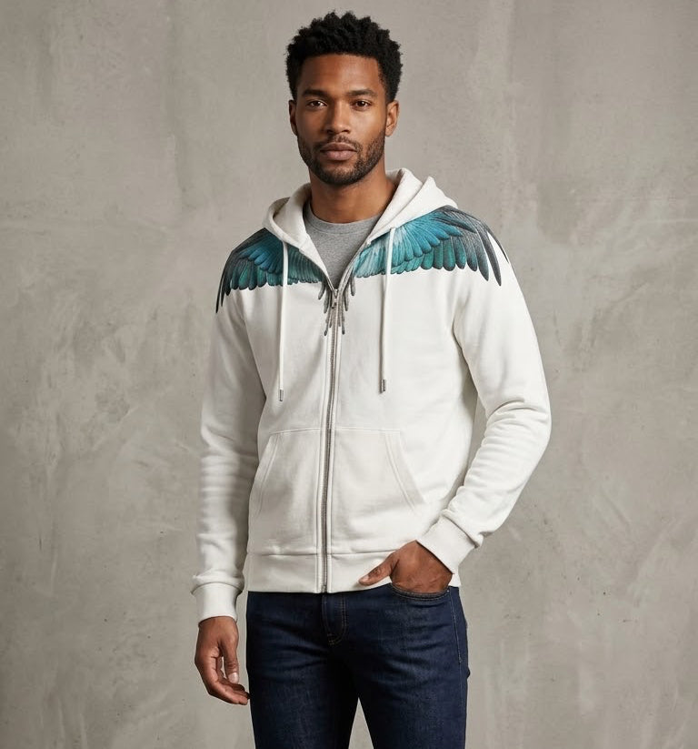 Felpa con cappuccio e zip MARCELO BURLON / COUNTY OF MILAN -F6CMMAZH054-