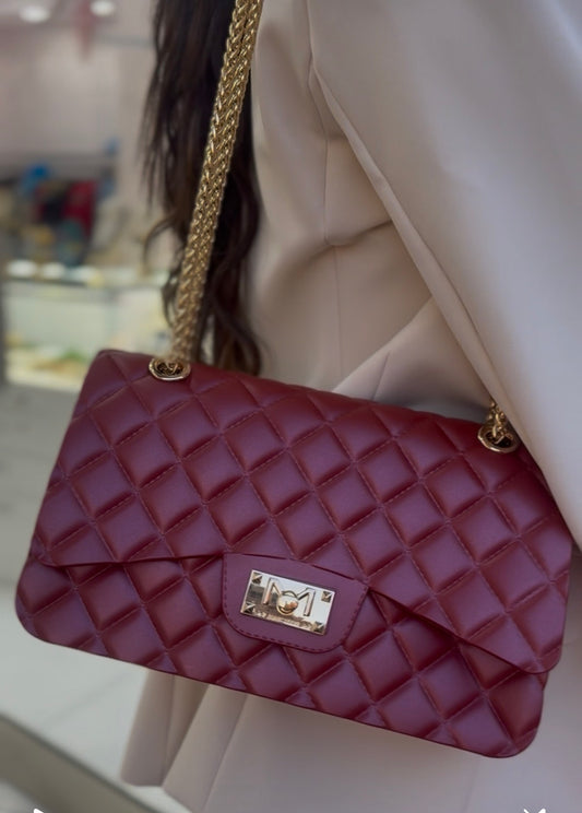 Borsa MARC ELLIS -FLAT FALCON M- rosso/oro