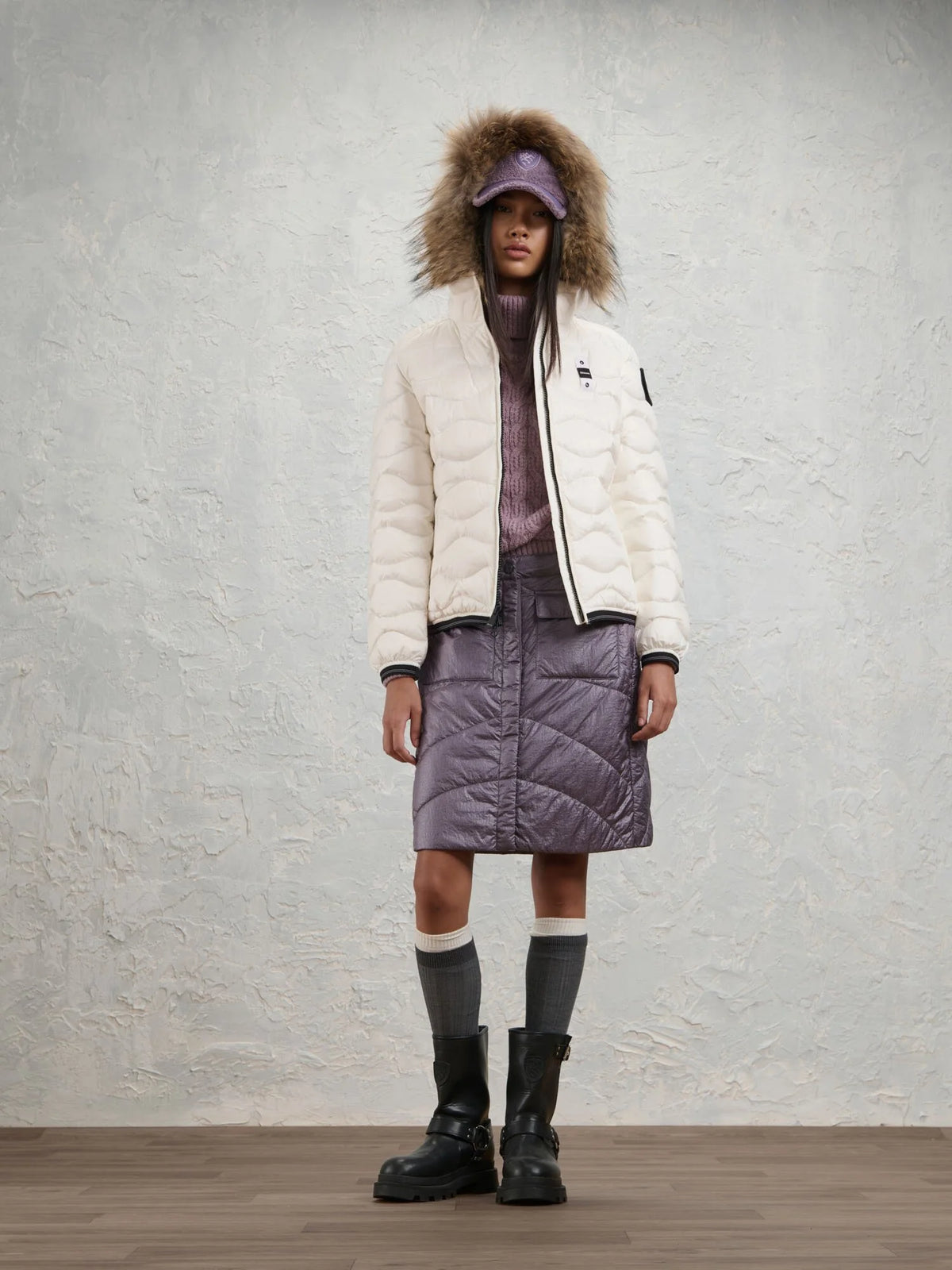 Giubbotto corto donna con pelliccia BLAUER -ALDIE-