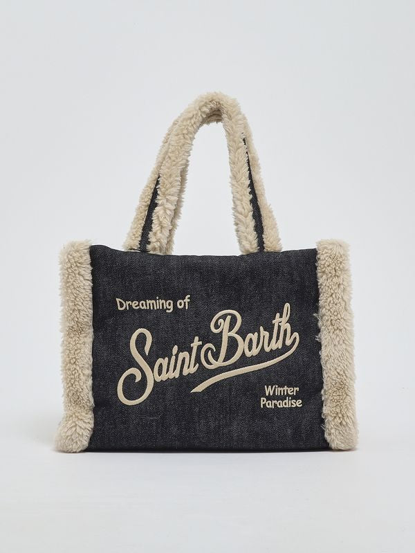 Borsa SAINT BARTH -COLETTE SHEARLING DENIM-