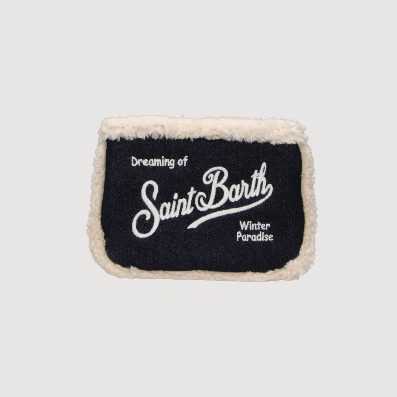 Pochette SAINT BARTH -ALINE SHEARLING TEDDY/denim-