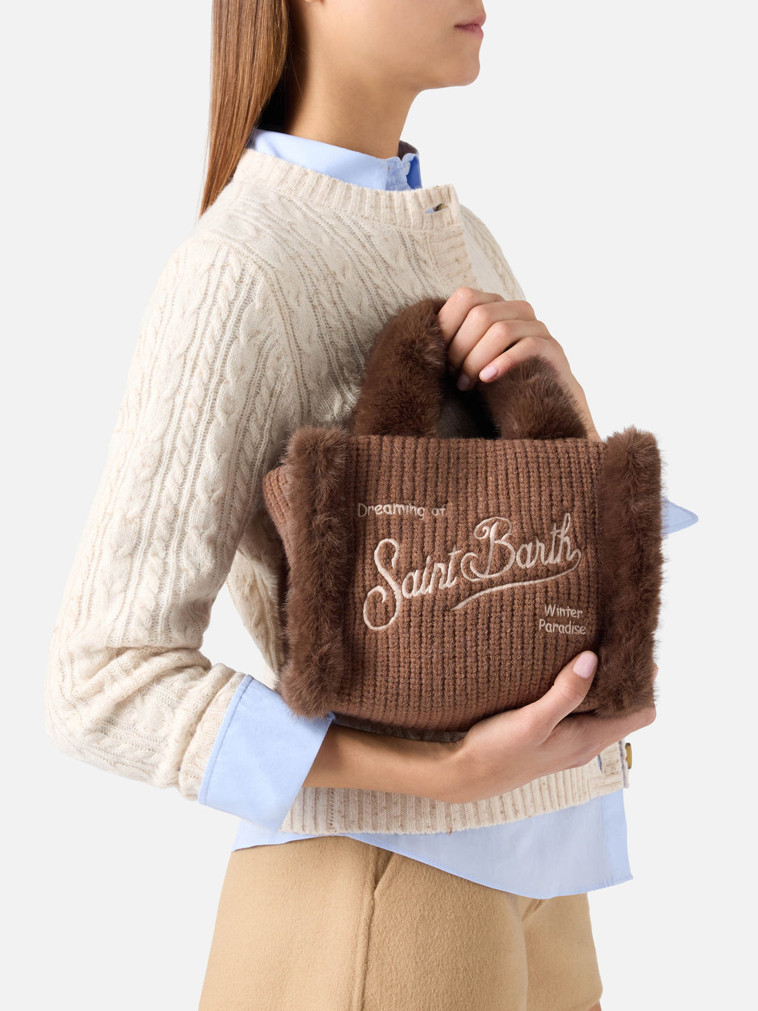 Borsa SAINT BARTH -SHEAARLING-