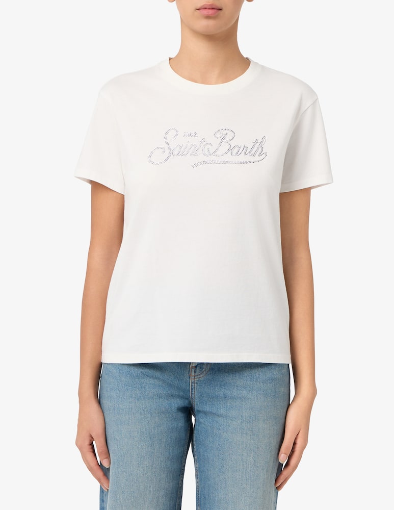 T shirt SAINT BARTH -EMILIE/bianco-
