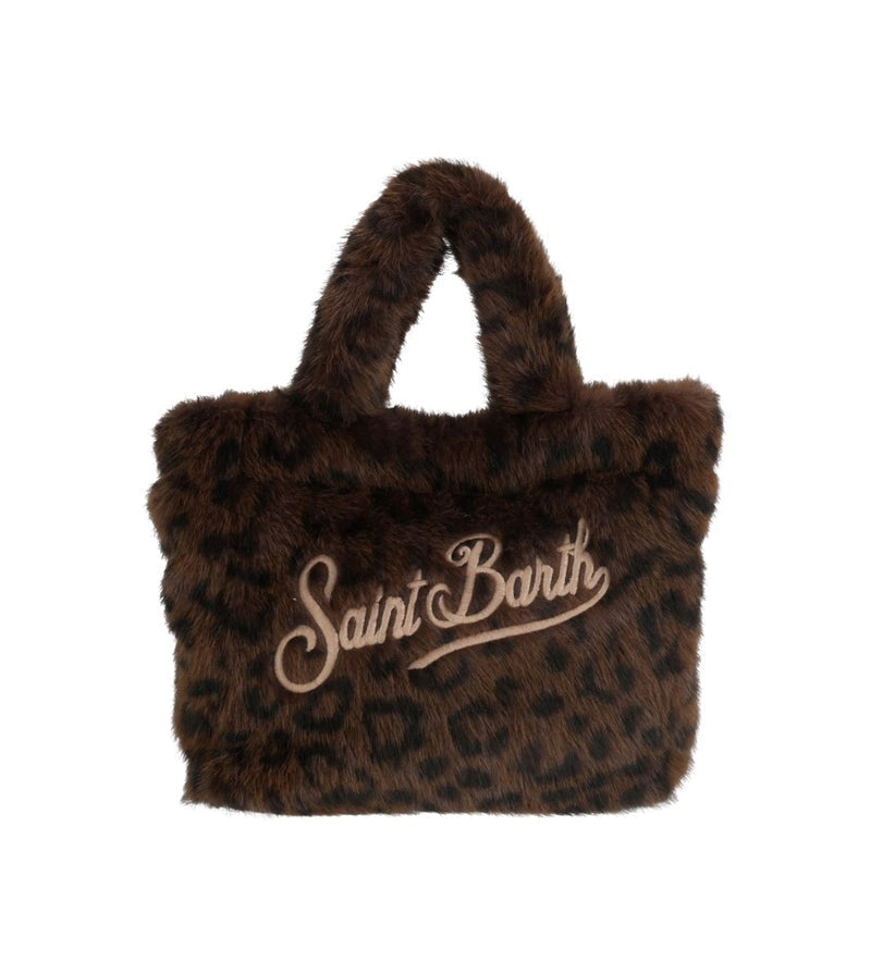 Borsa SAINT BARTH -VANITY MINI SOFT FUR- leopardata