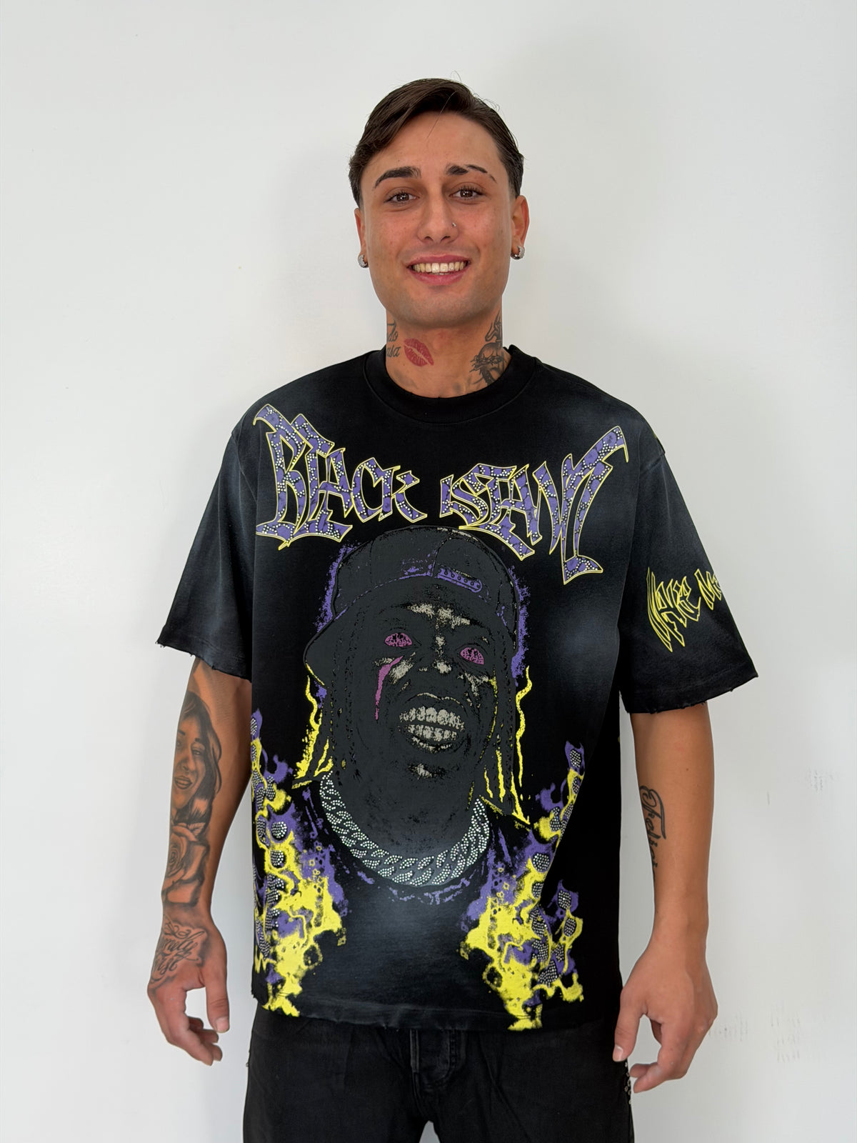 T shirt girocollo BLACK ISLAND -15485-