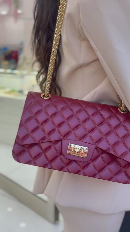 Borsa MARC ELLIS -FLAT FALCON M- rosso/oro
